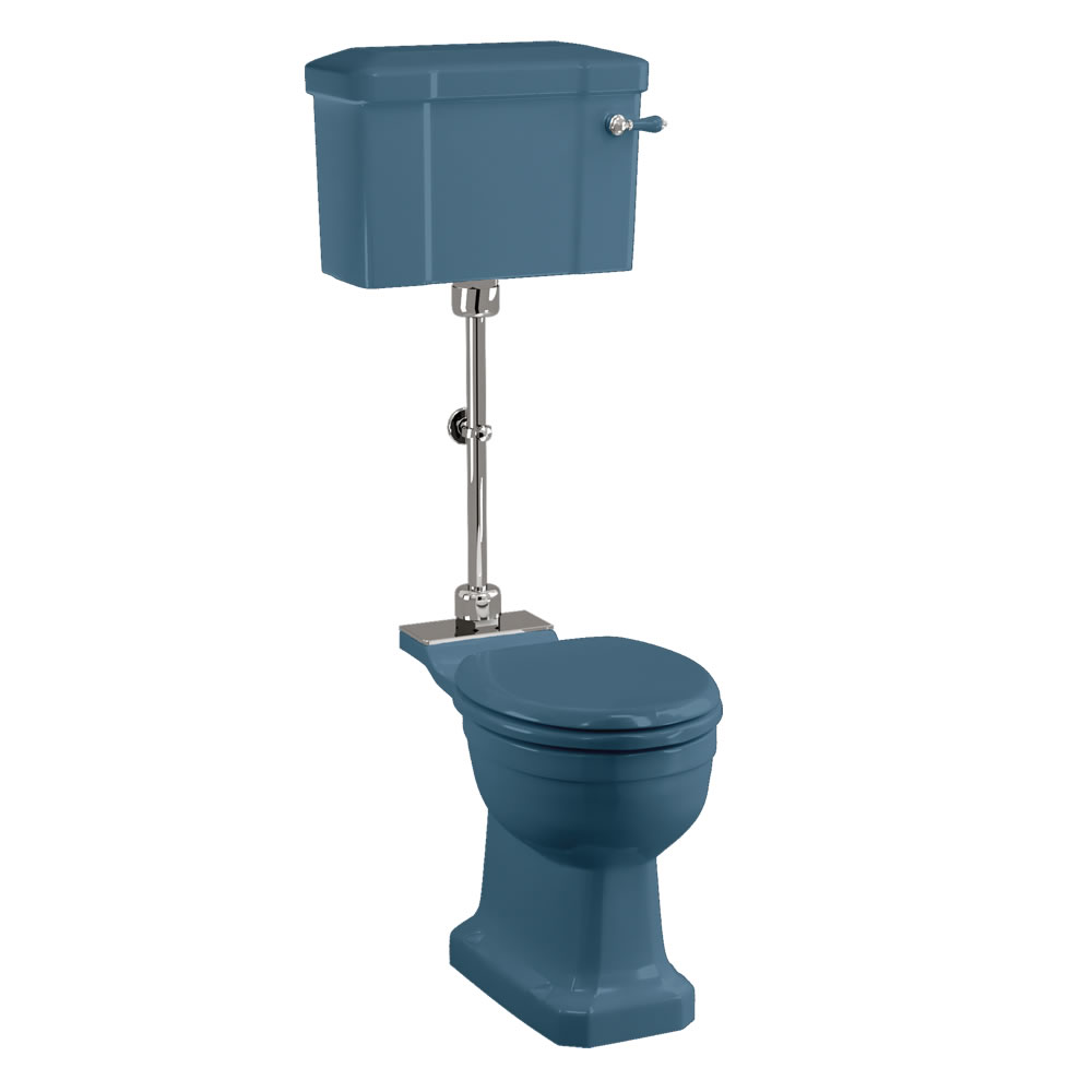 Bespoke Alaska Blue Standard Medium Level WC with 520 Lever Ciste